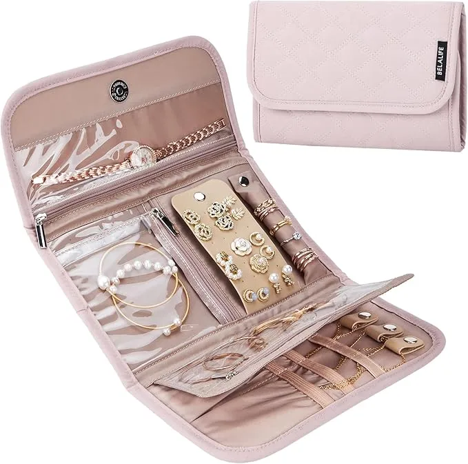 BELALIFE Foldable Jewelry Storage Roll