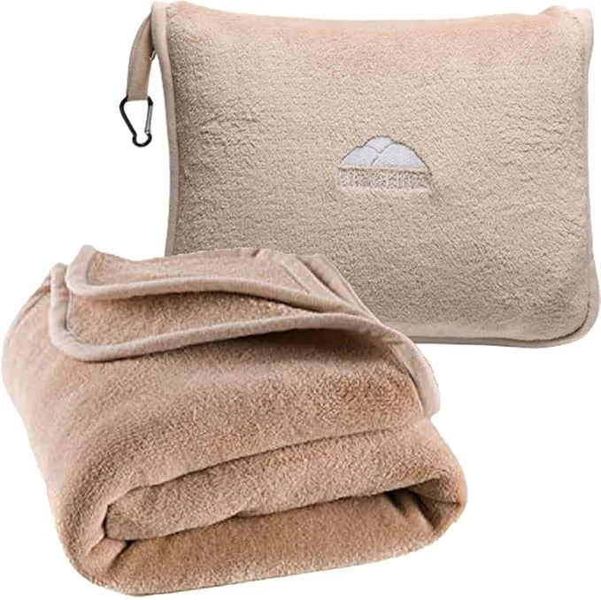 BlueHills Premium Soft Tall Travel Blanket Pillow