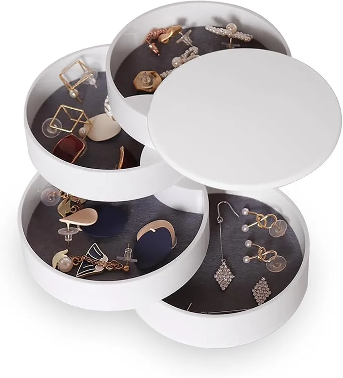 CONBOLA 5-Layer Rotating Jewelry Box