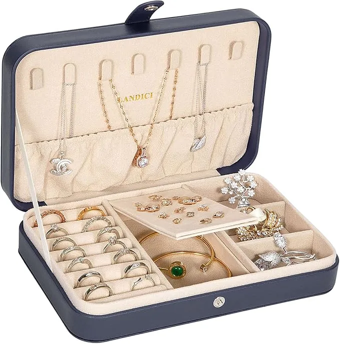 LANDICI PU Leather Jewelry Box