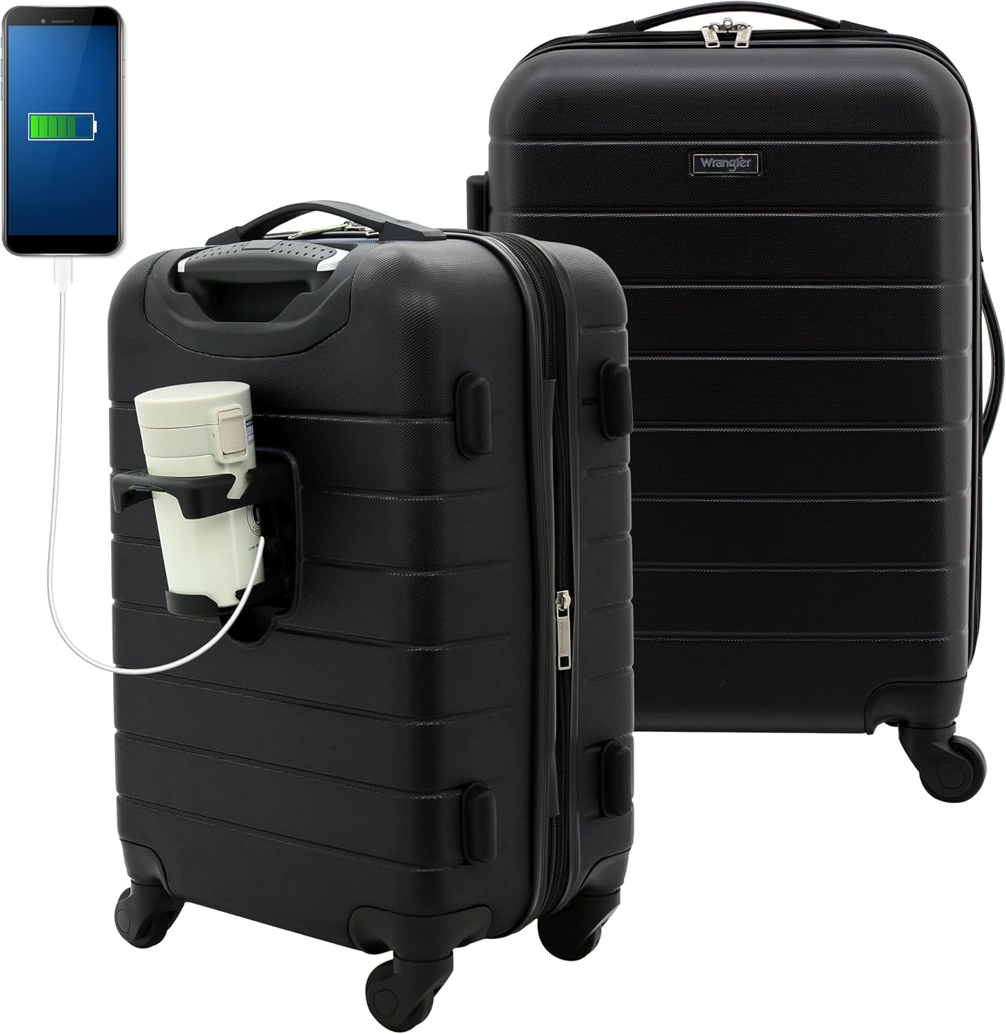 Carry-On Luggage Size Delta: 7 Best Bags for 2026 6 Wrangler Smart Spinner Hardside Carry-On, Black