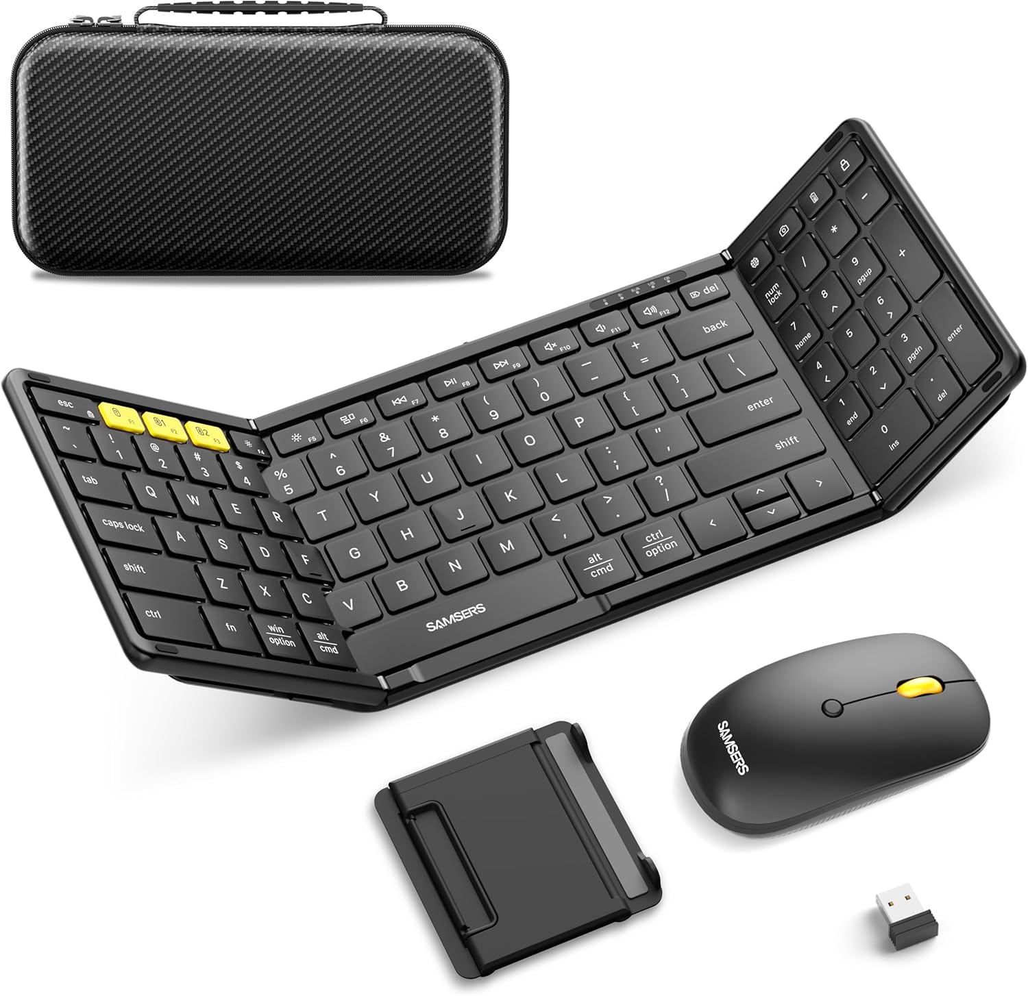 Travel Keyboard: 7 Best Foldable Picks for 2026 7 Samsers Foldable Keyboard and Mouse Combo, Black