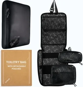 Top 5 Hanging Travel Toiletry Bag Essentials For Stress-Free Travel 3 SIDE BY SIDE Hanging Toiletry Bag